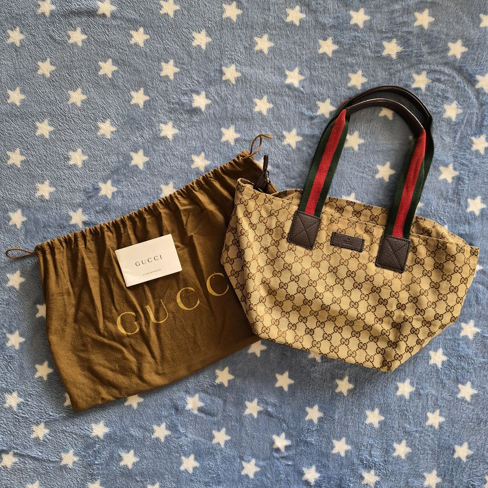 Gucci GG Monogram Canvas Brown Tote Bag